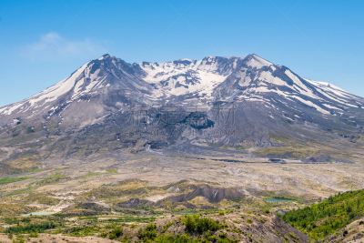 山脊,风景,地形,火山,非凡的,小路,圣海伦火山,桨叉架船,贫瘠的