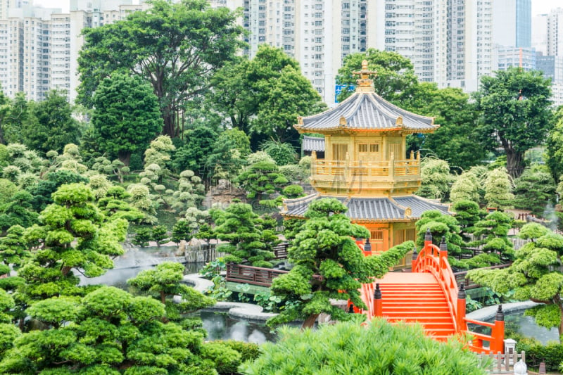 女修道院,唐朝,金阁寺,九龙,自然,修道院,水平画幅,山,建筑,无人