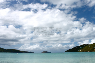 圣汤姆斯,马更斯湾,热带气候,云,自然美,海岸线,水湾,夏天,户外,天空