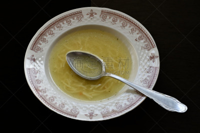 汤匙,盘子,面条,汤,食品,煮食,成分,自制的,肉汤,背景