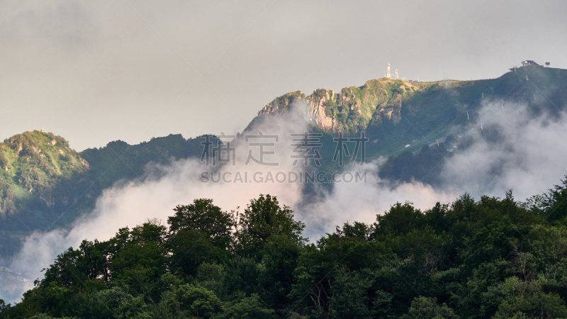 夏天,缆车,山,多云,滑雪坡,国内著名景点,山脊,山口,空中缆车,环境