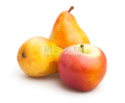 梨,苹果,水平画幅,无人,生食,组物体,特写,anjou pear,白色,清新