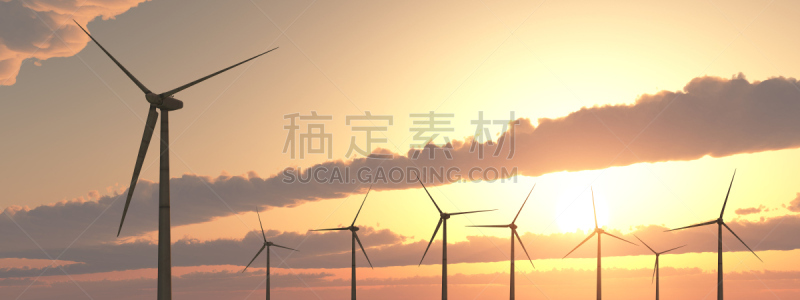 天空,风轮机,日光,风,水平画幅,风力,能源,无人,涡轮,云景