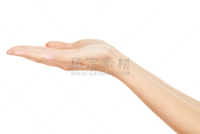 女人,手,空的,分离着色,白色,美,概念和主题,仅一个女人,水平画幅