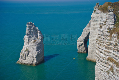 诺曼底埃特塔尔海滩,艾吉耶山,杜塞尔多夫,法国,环境,环境保护,石灰石,著名景点,自然美,海岸线