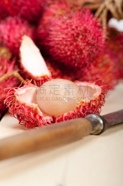 红毛丹,清新,水果,垂直画幅,无人,餐刀,生食,维生素,组物体,特写