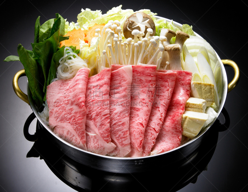 涮涮锅,日本食品,水平画幅,日本,肉,肉制品,热,晚餐,牛肉,蔬菜