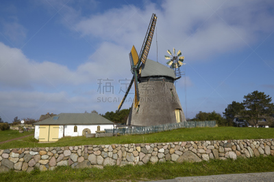 阿姆鲁姆,纸风车,天空,水平画幅,无人,冰岛国,工艺品,建筑,北弗里西亚,蓝色