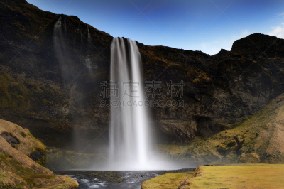 风景,seljalandsfoss waterfall,自然,式样,草地,水平画幅,形状,无人,欧洲,抽象