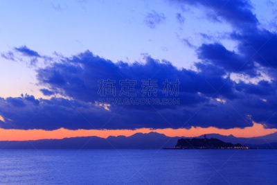 黄昏,天空,美,里山,水平画幅,无人,曙暮光,户外,明亮,海滩