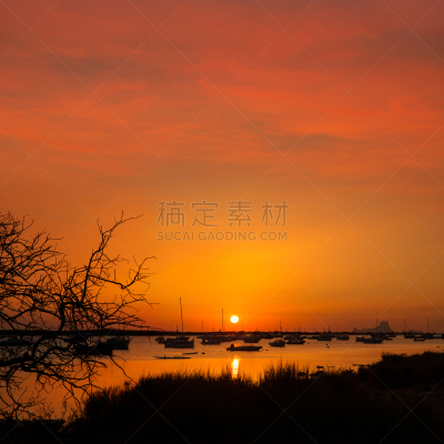 伊比沙岛,福门特拉岛,看风景,水,天空,客船,无人,夏天,巴利阿里群岛,户外
