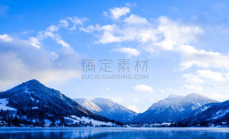 湖,诗列赫湖,上巴伐利亚,雪,户外,天空,自然,白昼,风景,冬天