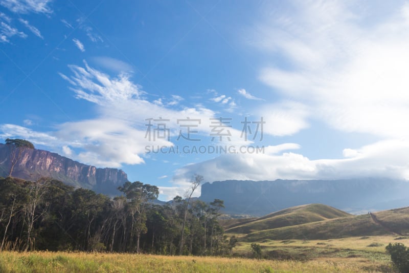 罗赖马山,罗赖马州,平顶山区,平顶山,canaima,委内瑞拉,南美,水平画幅,无人,户外