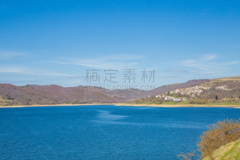 阿布鲁奇,湖,最大,大萨索山,亚平宁山脉,水坝,水,天空,水平画幅,无人