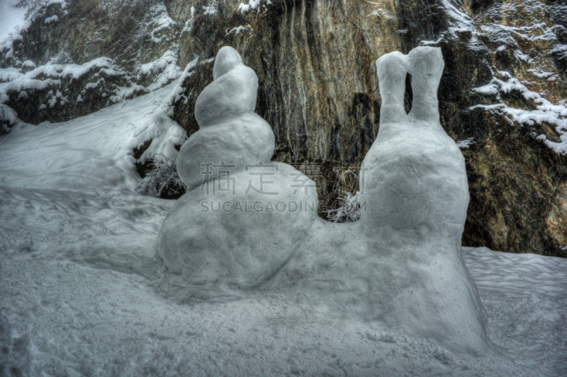 雪,雕塑,高动态范围成像,艺术,外立面,水平画幅,形状,软体动物,艺术品,在边上