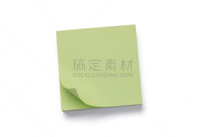 白色背景,便签,分离着色,空白的,留白,办公用品,水平画幅,绿色,消息,无人