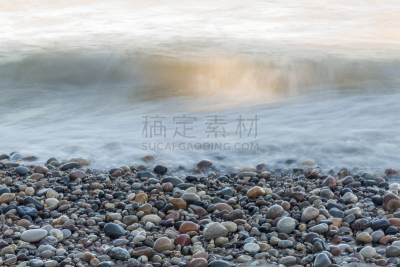 海滩,休伦湖,波浪,石头,在上面,紧迫,水,水平画幅,无人,户外