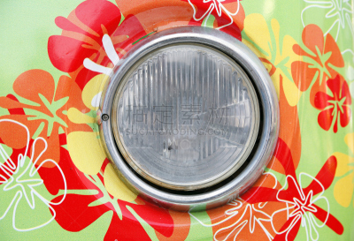汽车,头灯,嬉皮士,正面视角,公园,新的,面罩,外立面,水平画幅,古老的
