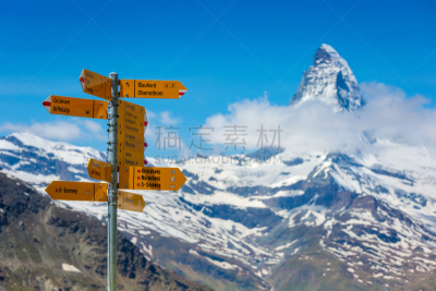 马特洪峰,风景,非凡的,自然,天空,水平画幅,地形,无人,蓝色,夏天