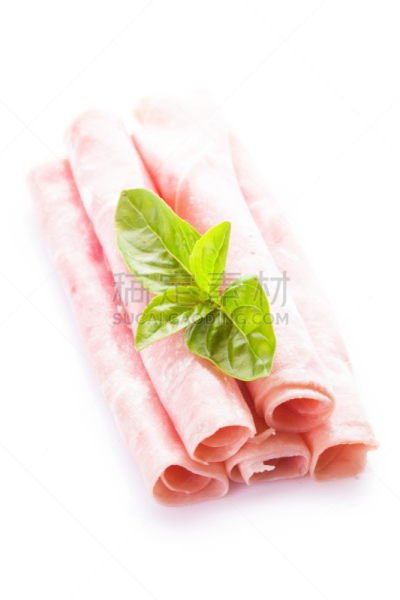 火腿,切片食物,分离着色,垂直画幅,香肠,早餐,无人,膳食,背景分离,小吃