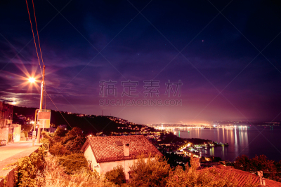 夜晚,渔业,水,天空,旅行者,夏天,灯塔楼,都市风景,游艇,城镇
