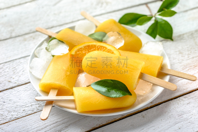 白色,橙子,木制,冰,自制的,背景,碳酸饮料,冰淇淋,水平画幅,无人