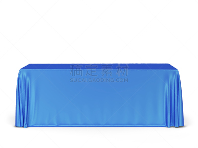 桌布,展览会,空白的,货亭,桌位,桌子,水平画幅,无人,蓝色,绘画插图