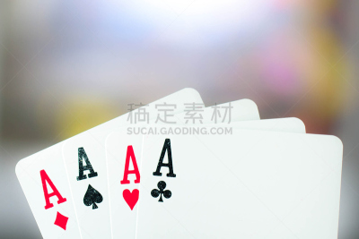 扑克牌a,四个物体,女王卡,扑克,王卡,水平画幅,嬉戏的,无人,白色背景,背景分离