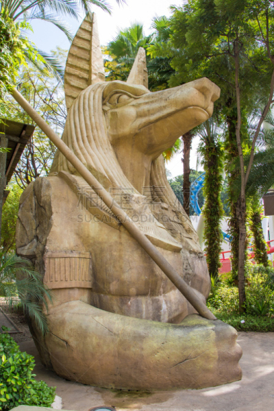 雕塑,雕像,小雕像,死神阿努比斯,埃及,史前艺术,鳄鱼神,鹰神荷鲁斯,豺,门房