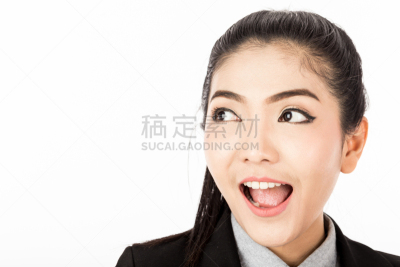 商务,女商人,幸福,快乐,惊奇,美女,亚洲,做,微笑,触摸