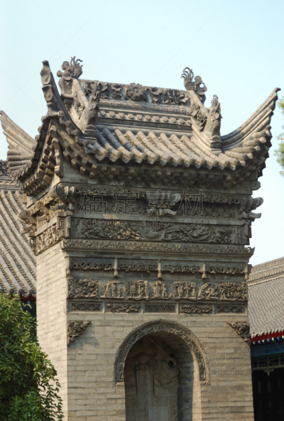 过去,寺庙,陕西省,垂直画幅,纪念碑,天空,灵性,艺术,古老的,建筑业