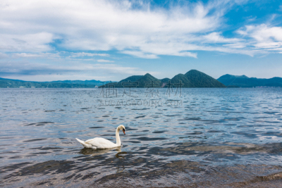 湖,日本,北海道,户矢子,水,天空,美,里山,水平画幅,无人