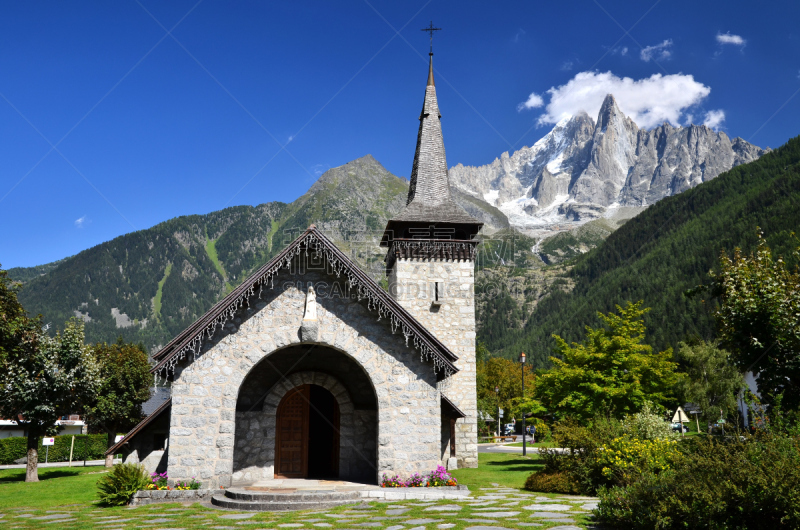 霞慕尼,米迪德鲁峰,艾吉耶山,特拉华,灵性,旅游目的地,水平画幅,地形,无人