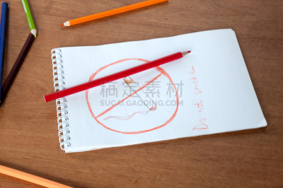 烟,雕刻图像,童年,彩色铅笔,停止标志,禁止的,香烟,垃圾,水平画幅,绘画插图