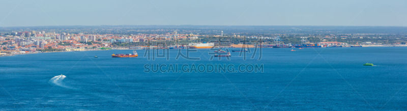 葡萄牙,自然公园,船,城镇景观,渡轮,客轮,海岸线,岩石,水湾,夏天
