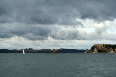 Bay of Islands,水,天空,水平画幅,岩石,无人,户外,船,岛,海洋