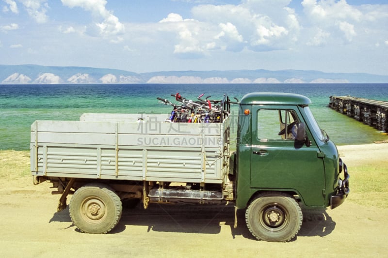 汽车,背面视角,湖,活力,多功能车,运动,极限运动,皮卡车,拿着,户外