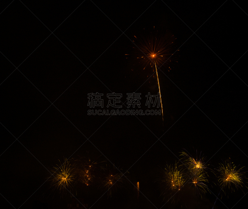 佩特雷,放焰火,希腊,伯罗奔尼撒,礼炮,天空,人造的,水平画幅,夜晚,户外