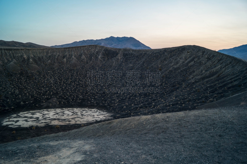 坝和坝火山口,加利福尼亚,沙漠,岩石,户外,天空,山谷,沙子,山脉,火山口