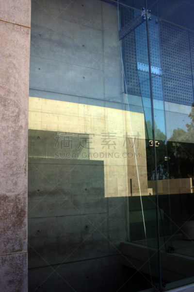 建筑外部,jonas salk,立体主义,垂直画幅,灰色,建筑,无人,蓝色,玻璃,户外