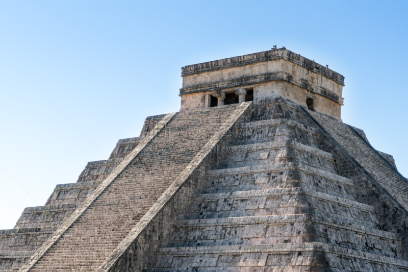 Famous El Castillo pyramid of ancient Maya