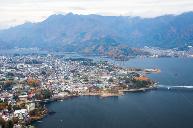 都市风景,河口湖,富士河口湖,空中缆车,水,天空,里山,水平画幅,无人,户外