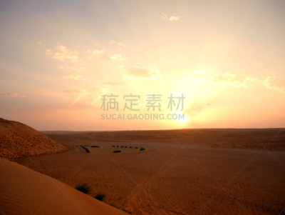 wahiba,阿曼,沙漠,帐篷,天空,水平画幅,形状,沙子,无人,户外