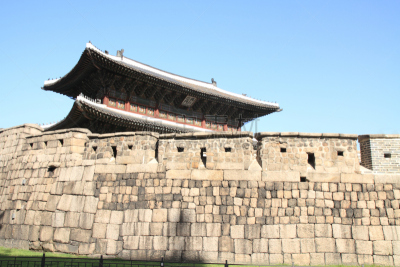 首尔,大门,韩国,山海关,城墙,天空,水平画幅,墙,景观设计,无人