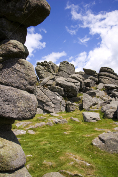 猎犬岩,dartmoor,德文郡,旷野,垂直画幅,摩尔人风格,地形,山,无人,欧洲