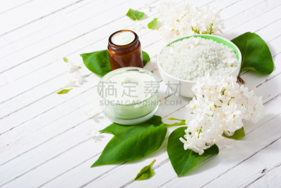 白色,润肤露,健康保健,浴盐,广口瓶,化妆用品,春天,背景,护手霜,木制