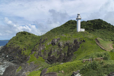 石垣岛,灯塔楼,八重山群岛,山路木标,冲绳县,天空,美,水平画幅,枝繁叶茂,云