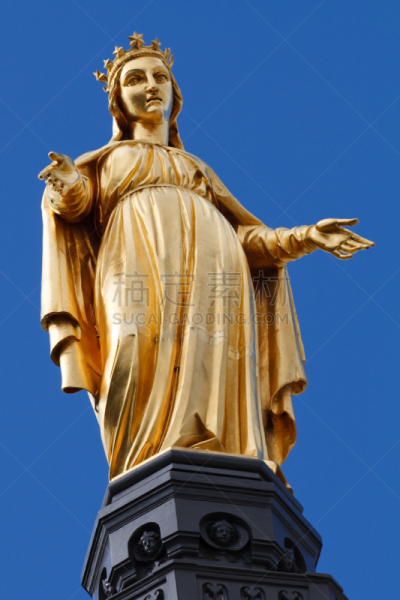 女人,金色,圣玛丽,国际著名景点,概念象征,母亲,镀金的,希望