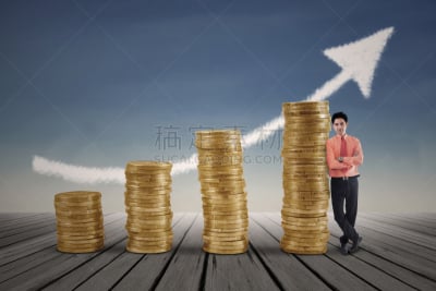 男商人,高度表,黄金,天空,储蓄,水平画幅,马来西亚人,符号,印度人,特写
