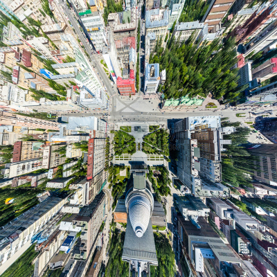 都市风景,房屋,路,航拍视角,建筑外部,林荫路,直升机,建筑,无人,全景